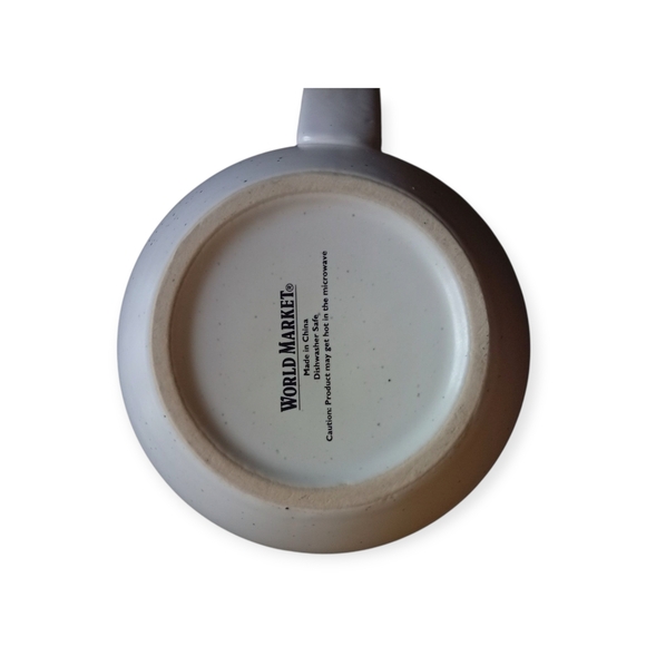 World Market Small Letter "a" Monogram Initial Mug Coffee Tea Cup Beige - Picture 3 of 7